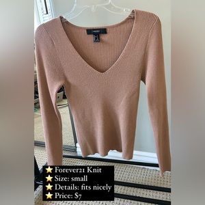 Forever21 V-neck Sweater Top